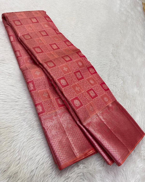 Maroon Kanjivaram Silk Saree | Wedding & Festive Wear detail view