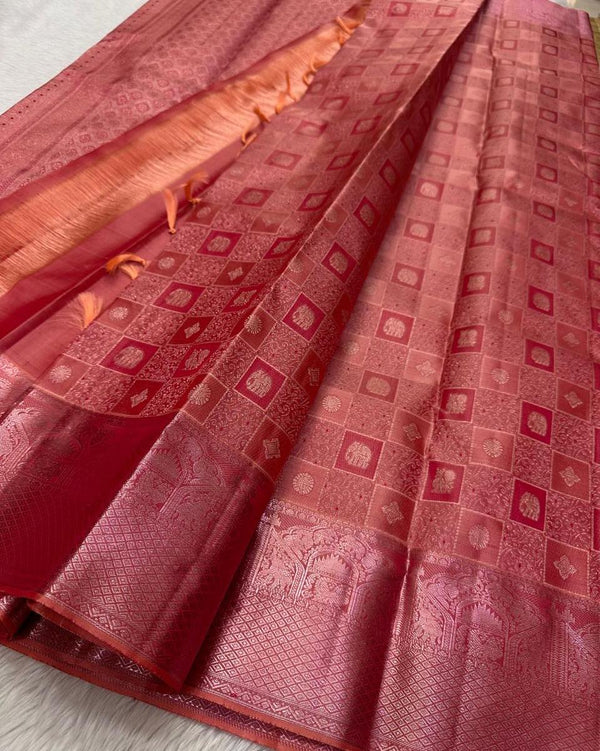 Maroon Kanjivaram Silk Saree | Wedding & Festive Wear