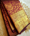 Maroon Kanjivaram Silk Saree | Wedding & Festive Wear