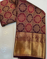 Maroon Kanjivaram Silk Saree | Wedding & Reception Wear