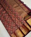 Maroon Kanjivaram Silk Saree | Wedding & Reception Wear