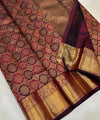 Maroon Kanjivaram Silk Saree | Wedding & Reception Wear