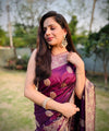 Maroon Paithani Silk Saree | Traditional Wedding Wear
