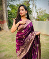 Maroon Paithani Silk Saree | Traditional Wedding Wear