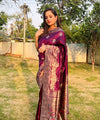 Maroon Paithani Silk Saree | Traditional Wedding Wear