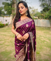 Maroon Paithani Silk Saree | Traditional Wedding Wear