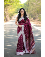 Maroon Paithani Silk Saree | Wedding & Reception Wear