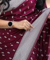 Maroon Paithani Silk Saree | Wedding & Reception Wear