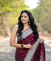 Maroon Paithani Silk Saree | Wedding & Reception Wear