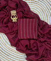 Maroon Rangoli Crush Saree with Sequin Bits Blouse | RD VIAANA
