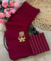 Maroon Rangoli Crush Saree with Sequin Bits Blouse | RD VIAANA