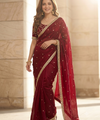 Maroon Silk Saree | Wedding & Festive Wear
