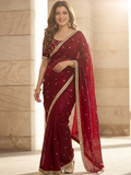 Maroon Silk Saree | Wedding & Festive Wear