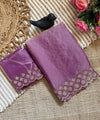 Mauve Space Silk Jarkan Work Saree for Wedding & Party | RD TAMANAH
