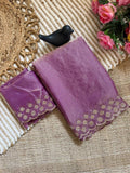Mauve Space Silk Jarkan Work Saree for Wedding & Party | RD TAMANAH