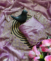 Mauve Space Silk Jarkan Work Saree for Wedding & Party | RD TAMANAH