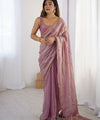 Mauve Space Silk Sequin Embroidery Saree for Party Wear | RD KAVYA