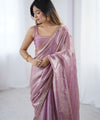 Mauve Space Silk Sequin Embroidery Saree for Party Wear | RD KAVYA