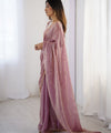 Mauve Space Silk Sequin Embroidery Saree for Party Wear | RD KAVYA