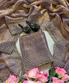 Metallic Bronze Silk Saree | Wedding & Festive Wear