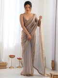 Metallic Space Silk Sequin Embroidery Saree for Party Wear | RD KAVYA