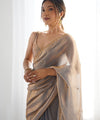 Metallic Space Silk Sequin Embroidery Saree for Party Wear | RD KAVYA