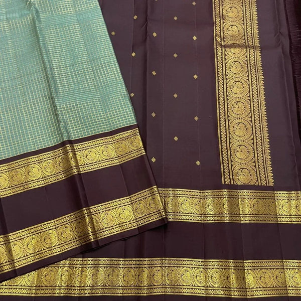 Mint Green Kanjivaram Silk Saree | Festive & Party Wear