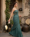 Mint Green Rangoli Crush Saree with Sequin Bits Blouse | RD VIAANA