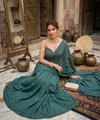 Mint Green Rangoli Crush Saree with Sequin Bits Blouse | RD VIAANA