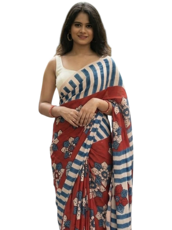 Multi Linen Cotton Saree | Daily Wear & Festive Wear