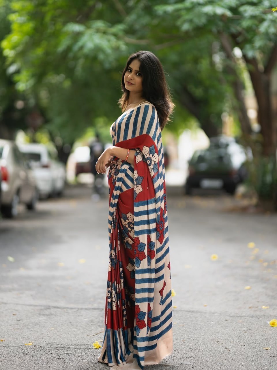 Multi Linen Cotton Saree | Daily Wear & Festive Wear