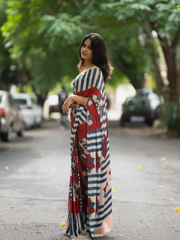 Multi Linen Cotton Saree | Daily Wear & Festive Wear