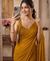 Mustard Bollywood Designer Saree | Party & Festive Wear
