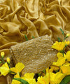 Mustard Satin Bollywood Saree with Moti Work Designer Blouse | RD DIVISHA
