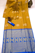Mustard Yellow Banarasi Silk Saree | Festive & Party Wear