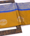 Mustard Yellow Banarasi Silk Saree | Festive & Party Wear