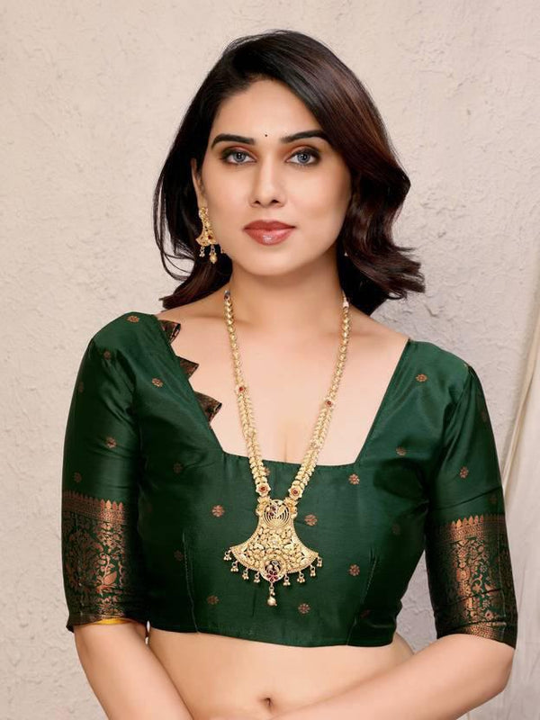 Mustard Yellow Jacquard Silk Saree | Ethnic Wear for Women