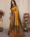 Mustard Yellow Jacquard Silk Saree | Ethnic Wear for Women