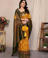 Mustard Yellow Jacquard Silk Saree | Ethnic Wear for Women