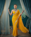 Musturd Yellow Moss Satin Saree with Maharani Big Border | RD PRIYA