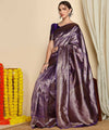 Navy Blue Banarasi Silk Saree | Bridal & Festive Wear