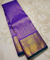Navy Blue Banarasi Silk Saree | Bridal & Festive Wear