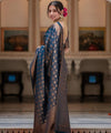 Navy Blue Banarasi Silk Saree | Ethnic Wear for Women