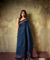 Navy Blue Banarasi Silk Saree | Festive & Party Wear