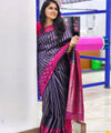 Navy Blue Banarasi Silk Saree | Festive & Party Wear