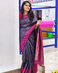 Navy Blue Banarasi Silk Saree | Festive & Party Wear