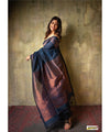 Navy Blue Banarasi Silk Saree | Festive & Party Wear