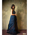 Navy Blue Banarasi Silk Saree | Festive & Party Wear