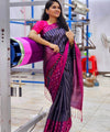 Navy Blue Banarasi Silk Saree | Festive & Party Wear