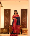 Navy Blue Banarasi Silk Saree | Traditional Wedding Wear